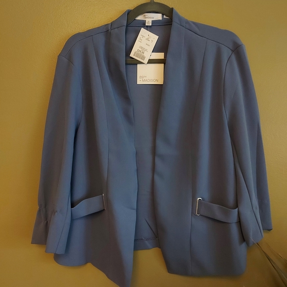 NWT Steel Blue Cropped Blazer - Picture 1 of 3